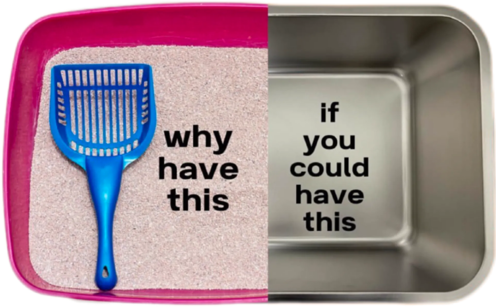 4furbaby stainless steel Cat litter  box