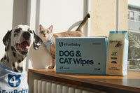 Bamboo Pet Wipes Dog & Cat Cleaning and Odor - Controlling Grooming Wipes - Biodegradable, Gentle, and Soothing - 4FurBaby