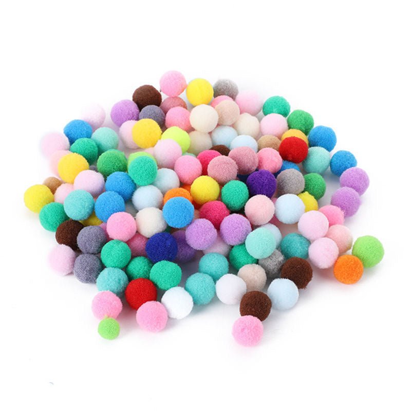 Cat Paradise Interactive Toy - Silent Colorful Ball Launcher Gun Set (50 Vibrant Plush Balls + Yellow - Green Gun) - 4FurBaby