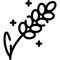 Black silhouette of a flower on a white background