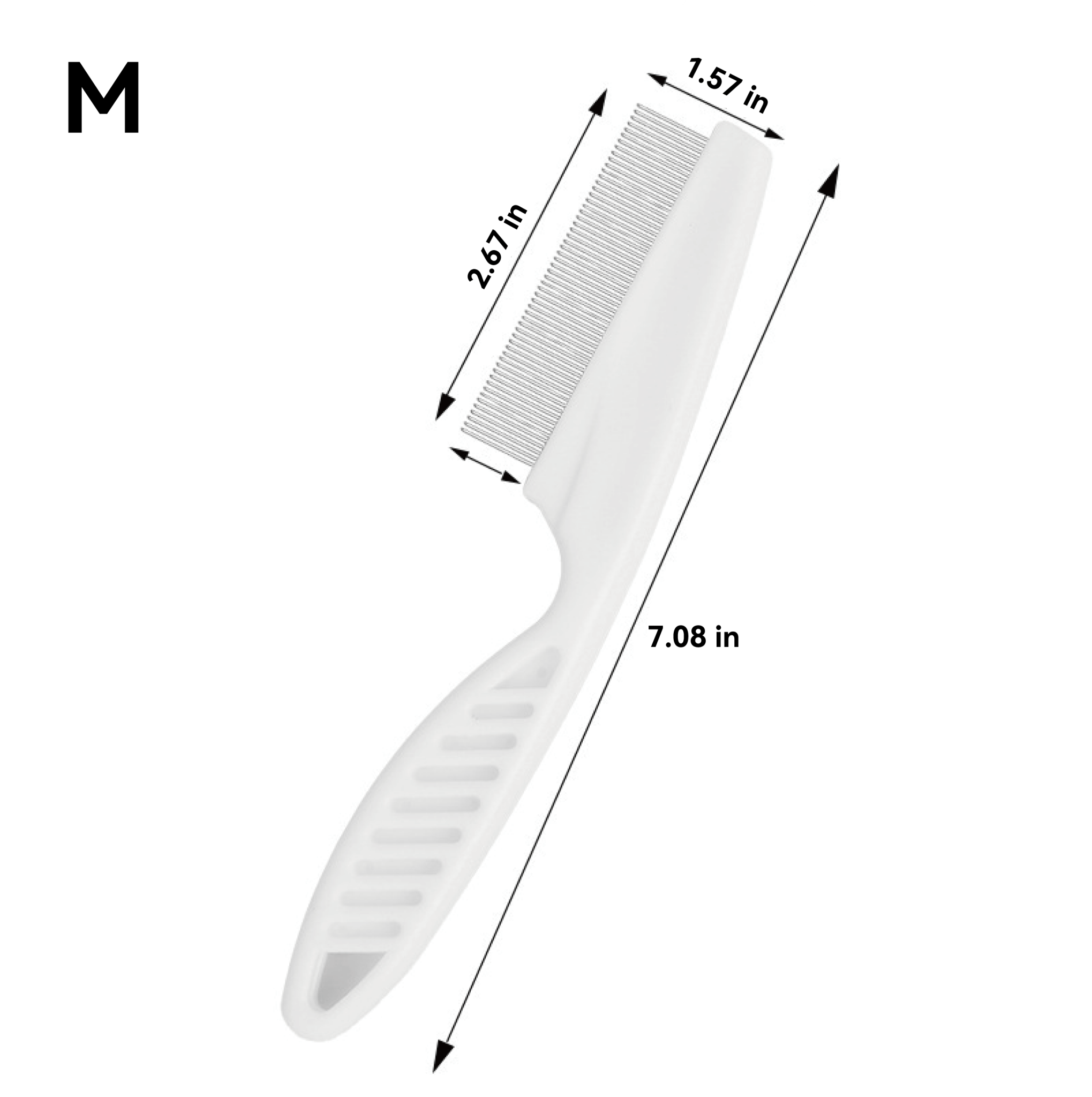 Pet Flea Comb - Plastic & Stainless Steel Needle Comb for Cats and Dogs - 4FurBaby