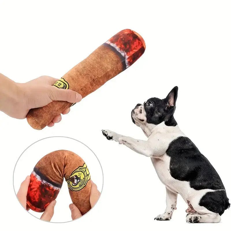 Pet Toy - Realistic Cigar Plush Chew Toy for Dogs and Cats - 4FurBaby