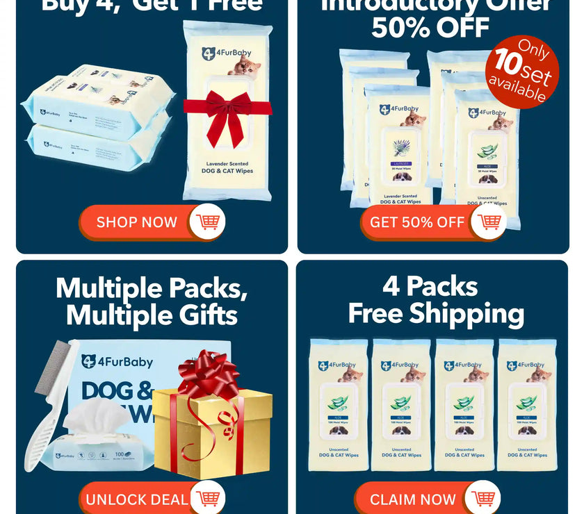 4FurBaby dog and cat wipes